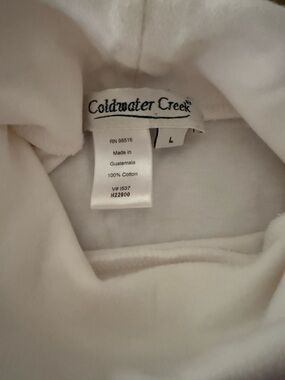 Coldwater Creek White Cotton Turtle Top